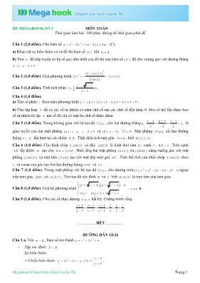 Đề thi thử Toán 12 - Số 3